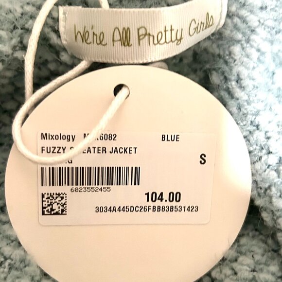 NEW We're All Pretty Girls Fuzzy Sweater Jacket - Picture 6 of 6